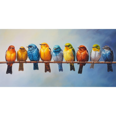 Birds on a Tree Branch Canvas